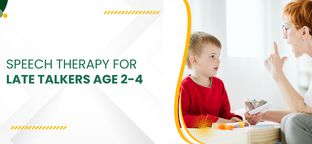 How does speech therapy help late talkers aged 2 to 4?